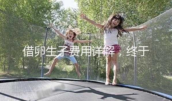 借卵生子費用詳解,終于知道用別人卵子做試管要多少錢了